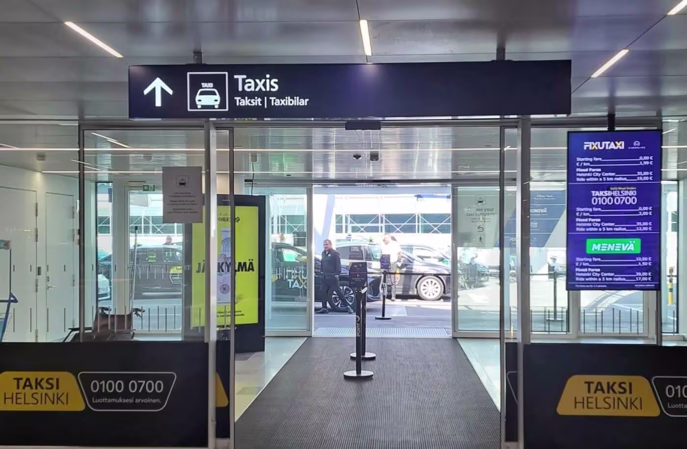 Mit dem Taxi vom Flughafen Helsinki-Vantaa ins Stadtzentrum